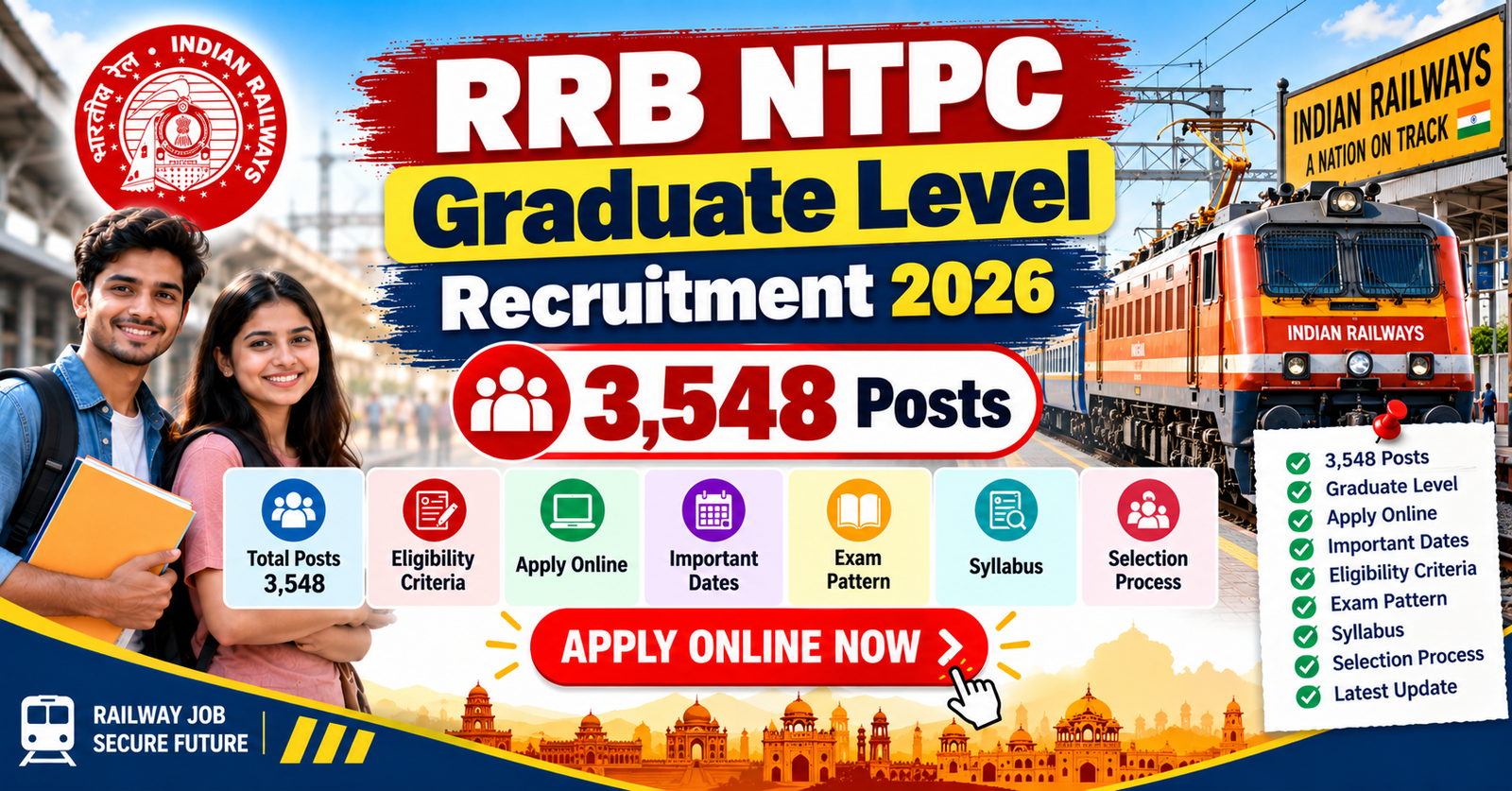 RRB NTPC Graduate Level Recruitment
